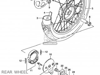 REAR WHEEL - DR200SE 1996 (T) USA (E03)