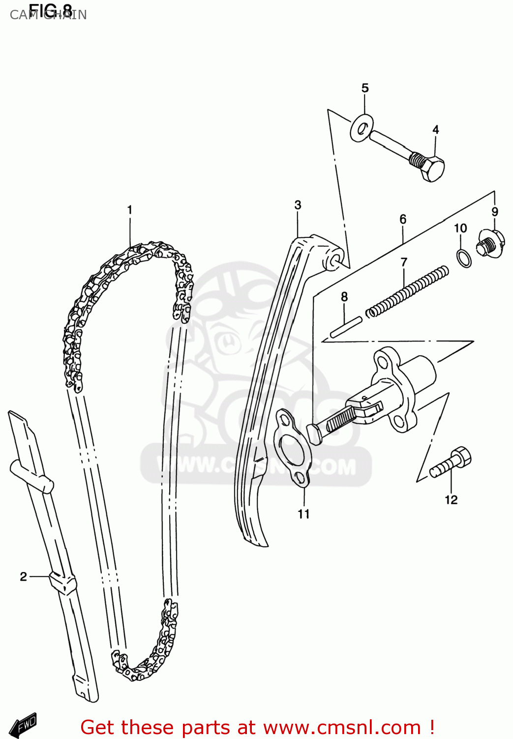 CAM CHAIN DR200SE 1997 (V) USA (E03)