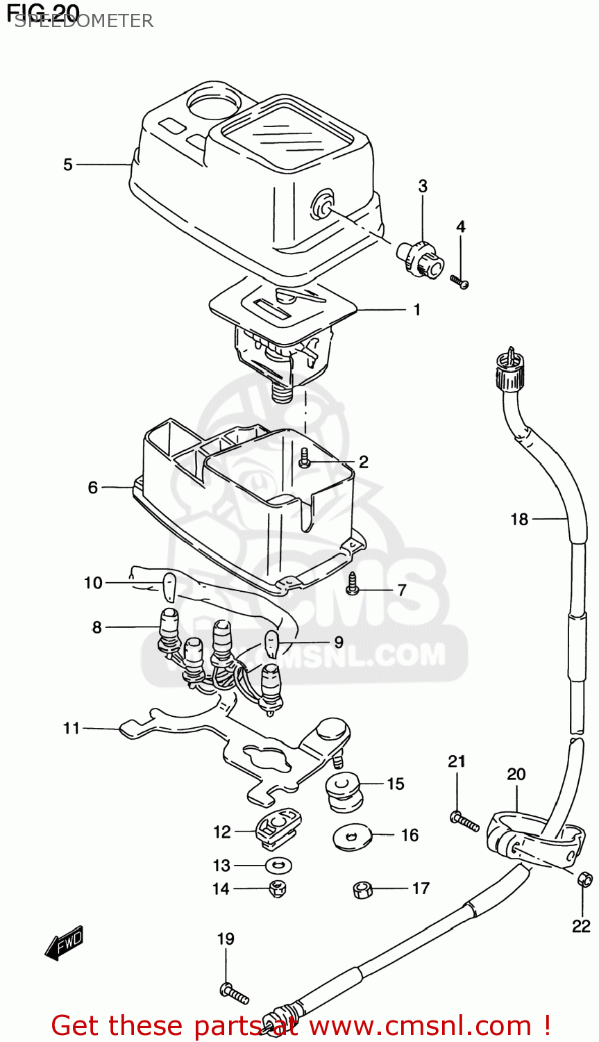 SPEEDOMETER DR200SE 1997 (V) USA (E03)