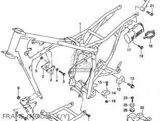 FRAME (MODEL X/Y) - DR200SE 1997 (V) USA (E03)