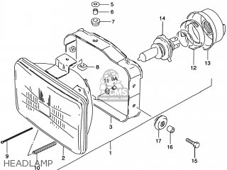 HEADLAMP - DR200SE 1997 (V) USA (E03)
