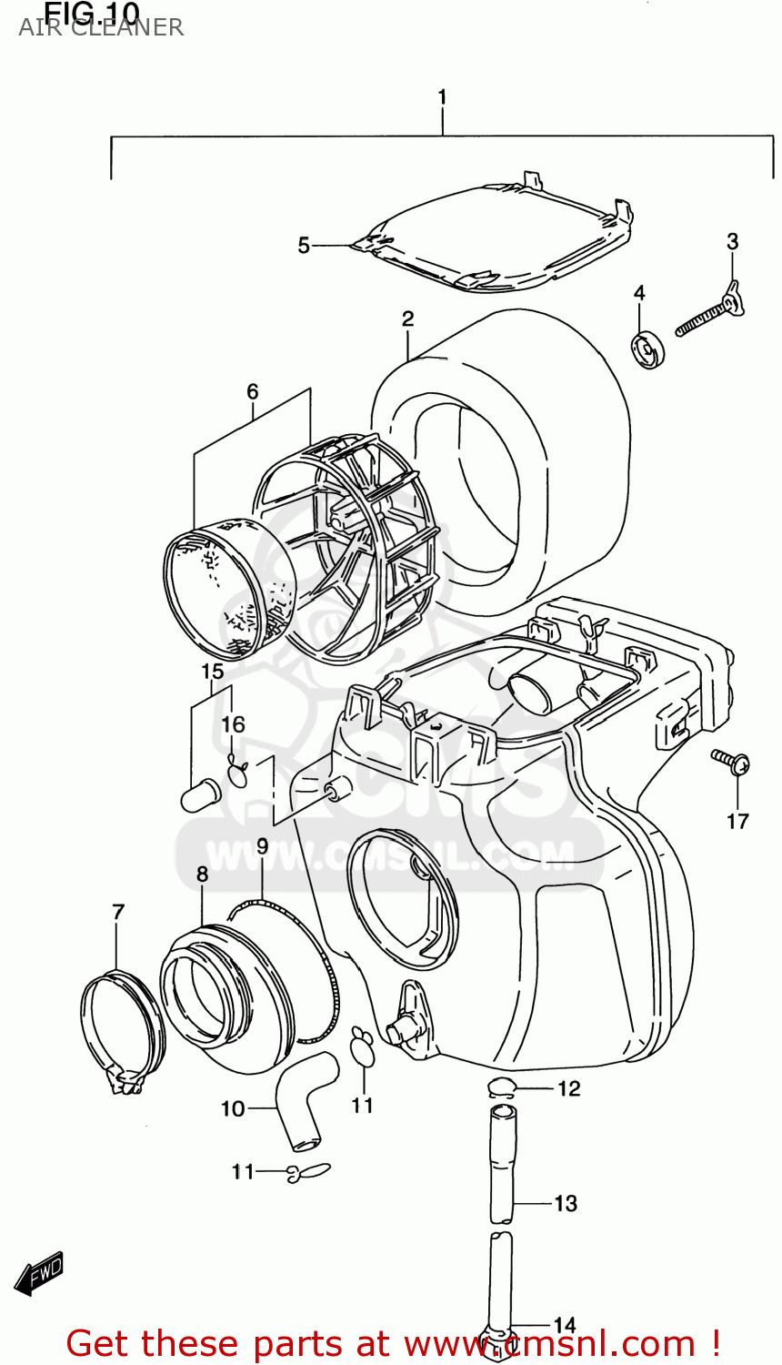 AIR CLEANER DR200SE 1998 (W) USA (E03)