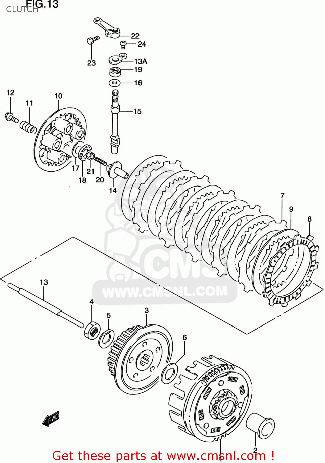 CLUTCH DR200SE 1998 (W) USA (E03)
