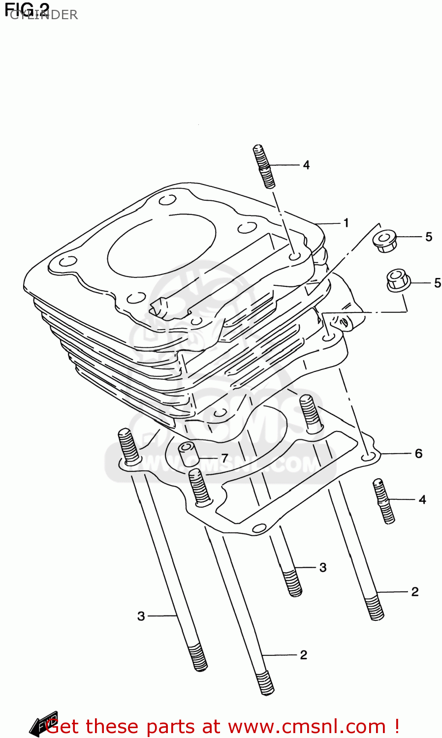 CYLINDER DR200SE 1998 (W) USA (E03)