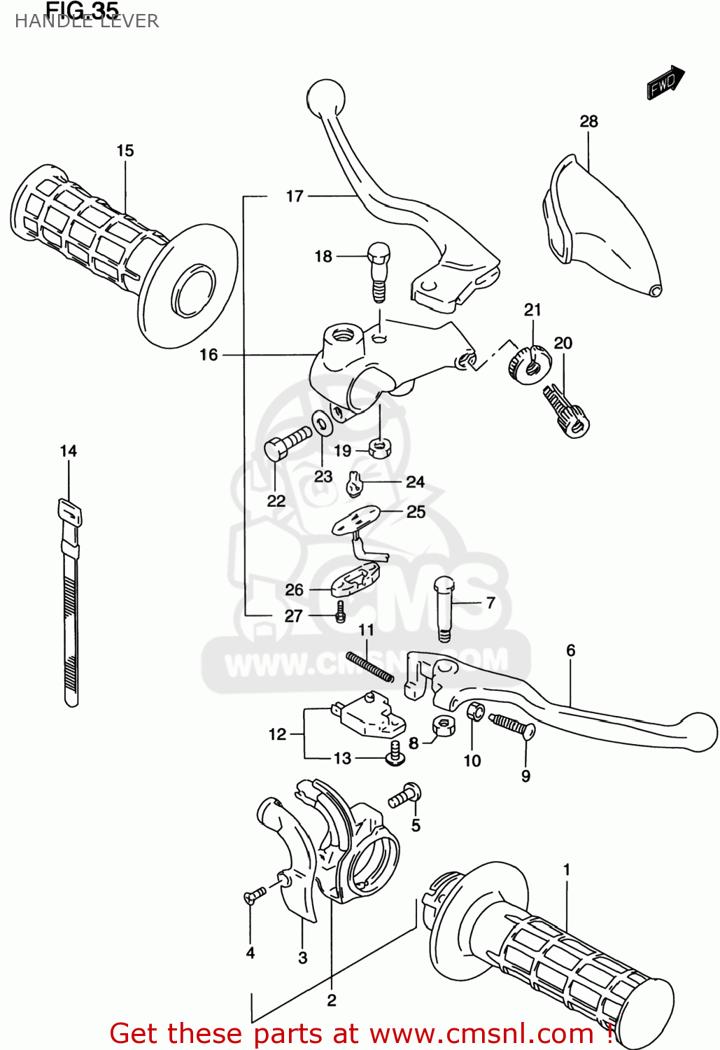 HANDLE LEVER DR200SE 1998 (W) USA (E03)