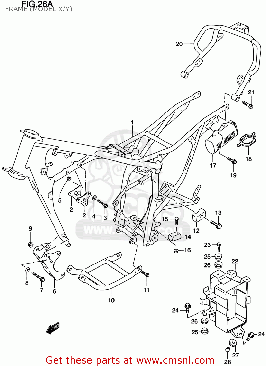 FRAME (MODEL X/Y) DR200SE 1999 (X) USA (E03)