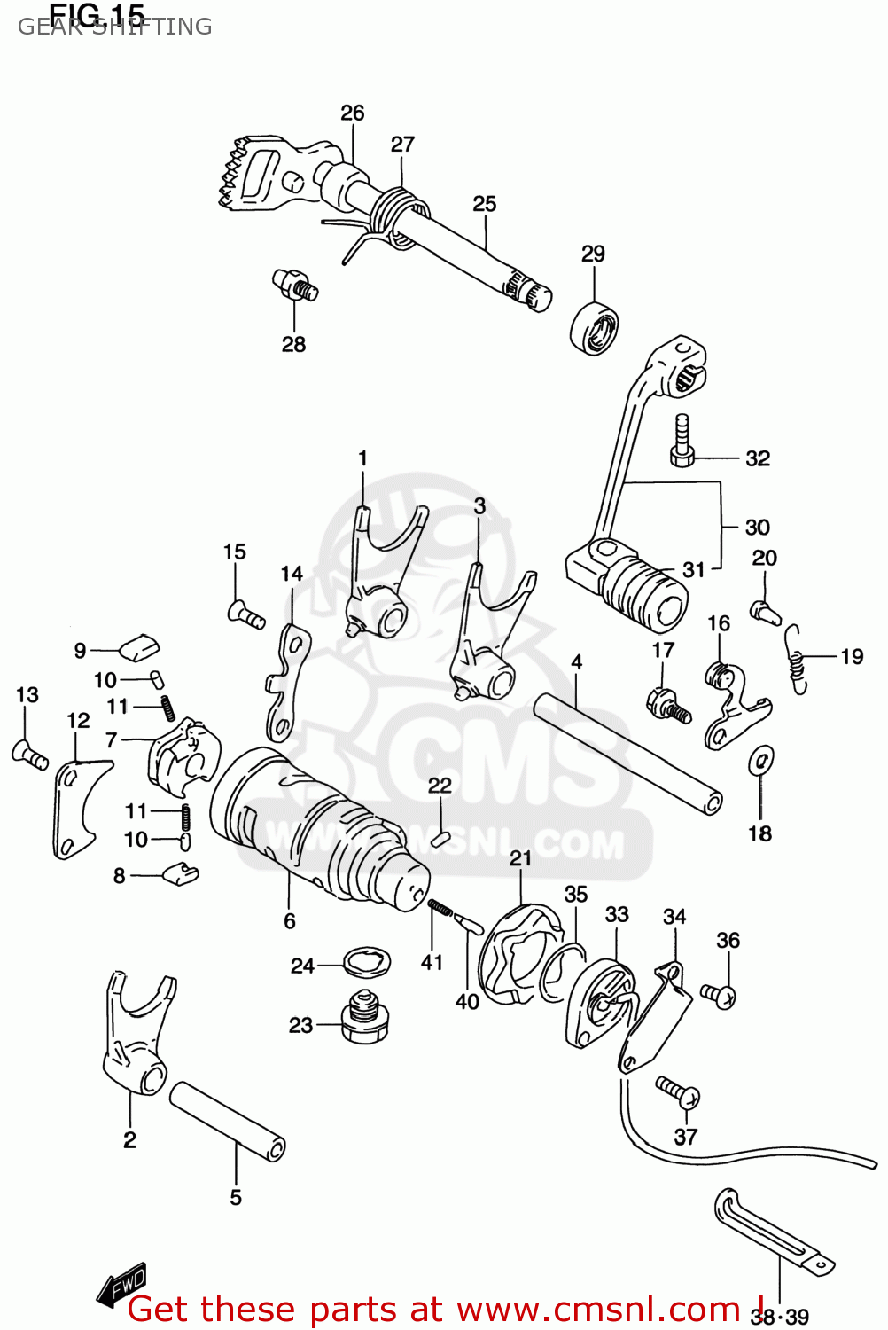 GEAR SHIFTING DR200SE 1999 (X) USA (E03)