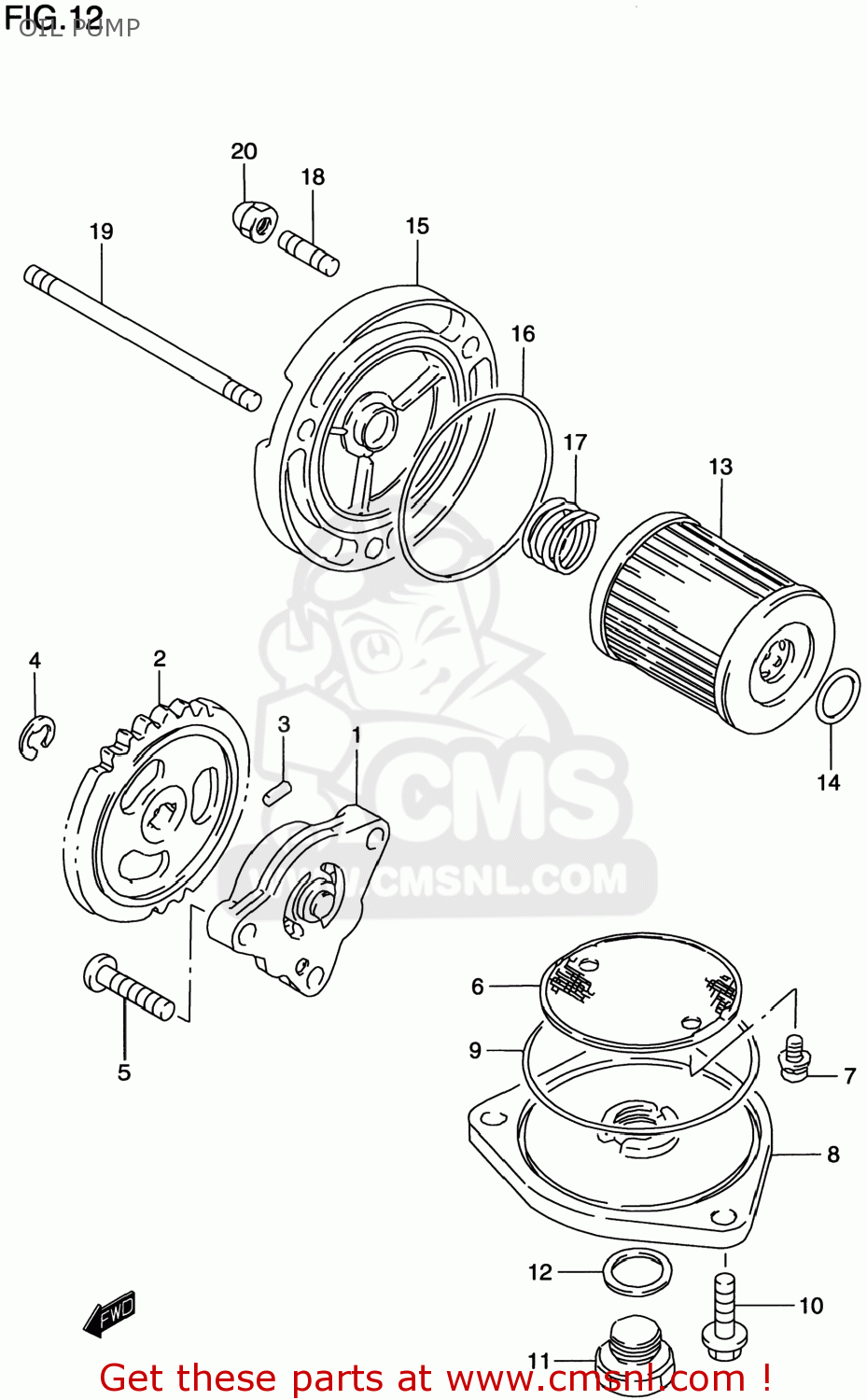 OIL PUMP DR200SE 1999 (X) USA (E03)