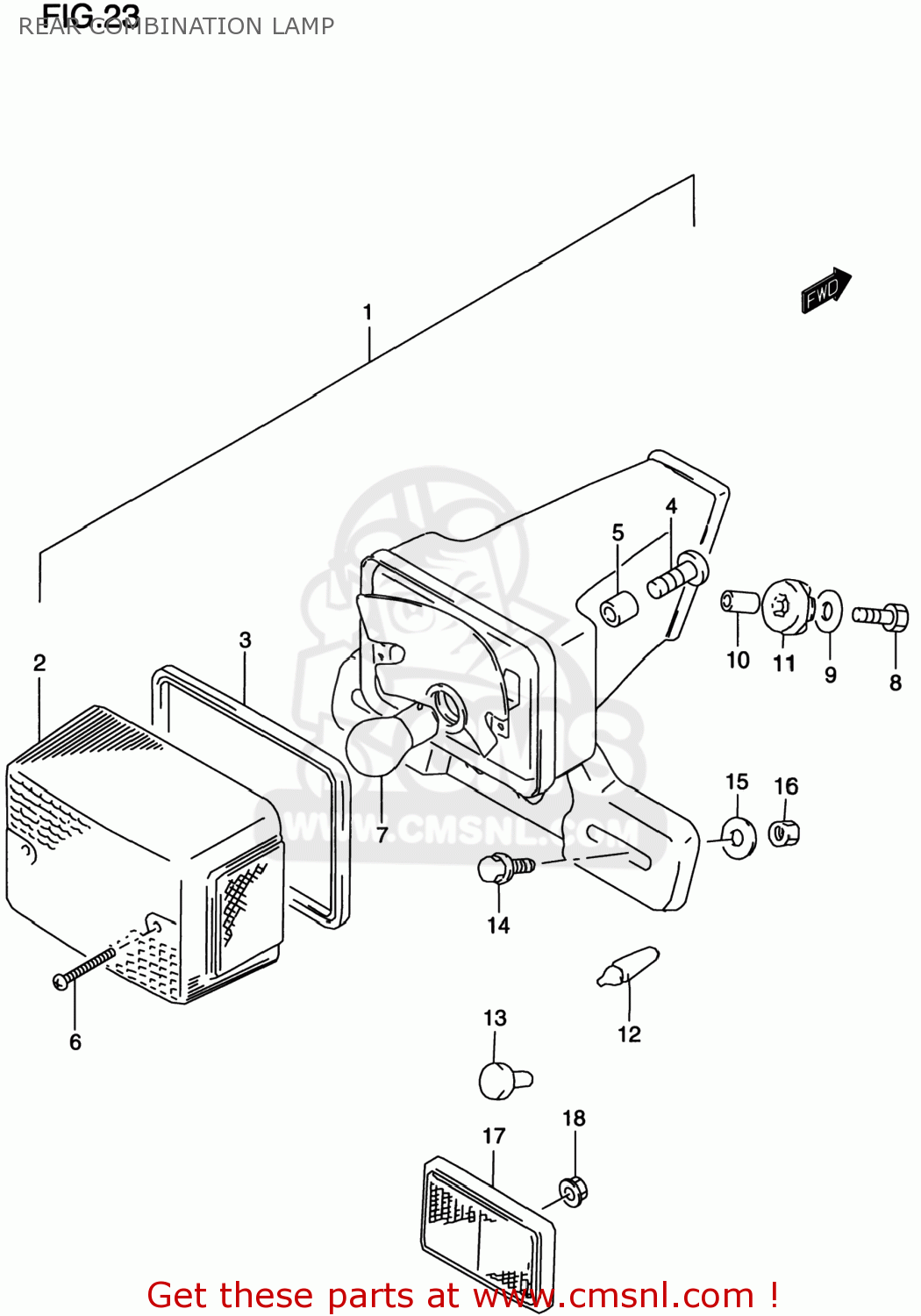 REAR COMBINATION LAMP DR200SE 1999 (X) USA (E03)