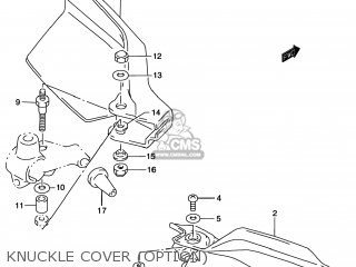 KNUCKLE COVER (OPTION) - DR200SE 1999 (X) USA (E03)