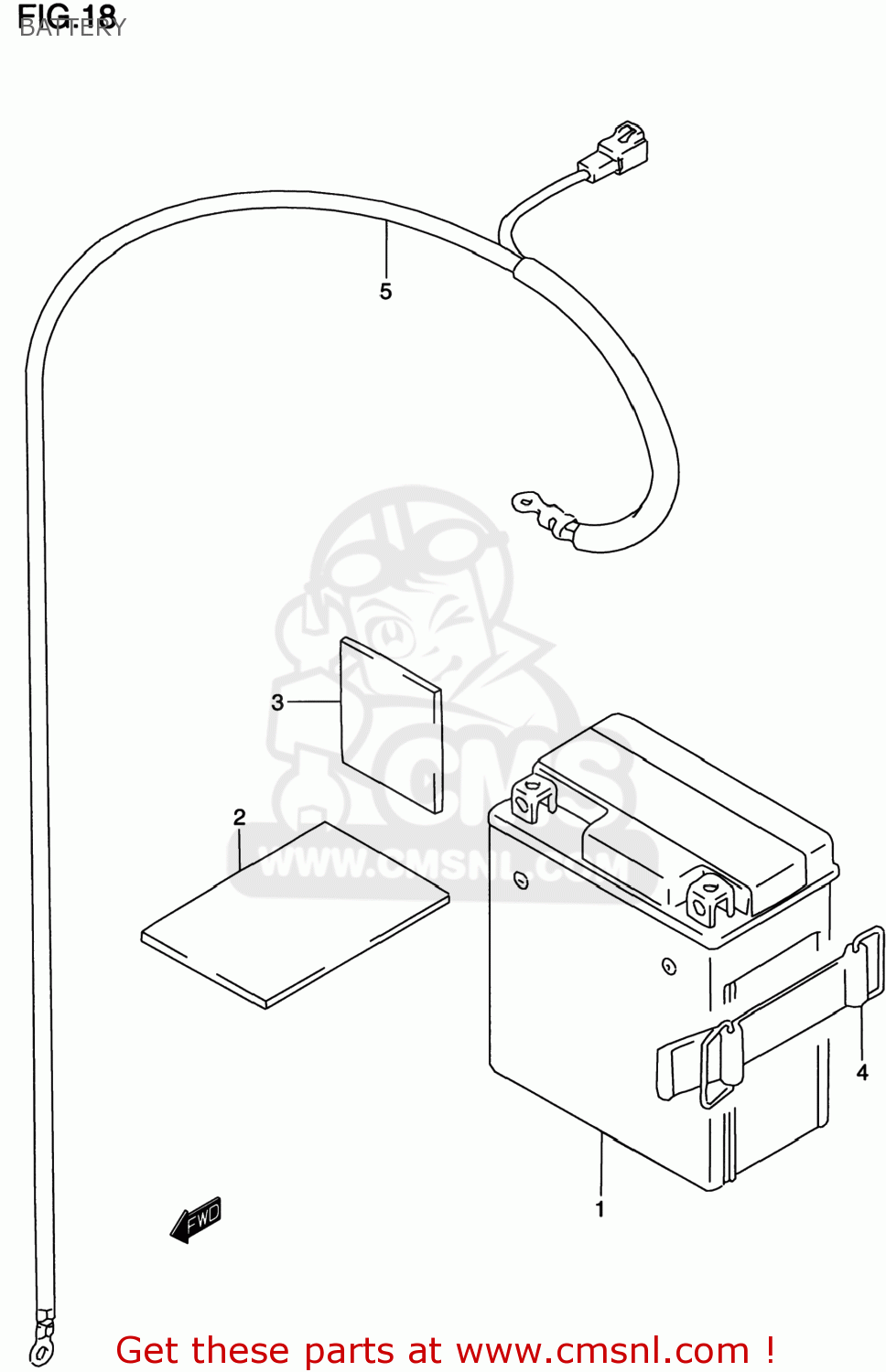 BATTERY DR200SE 2000 (Y) USA (E03)