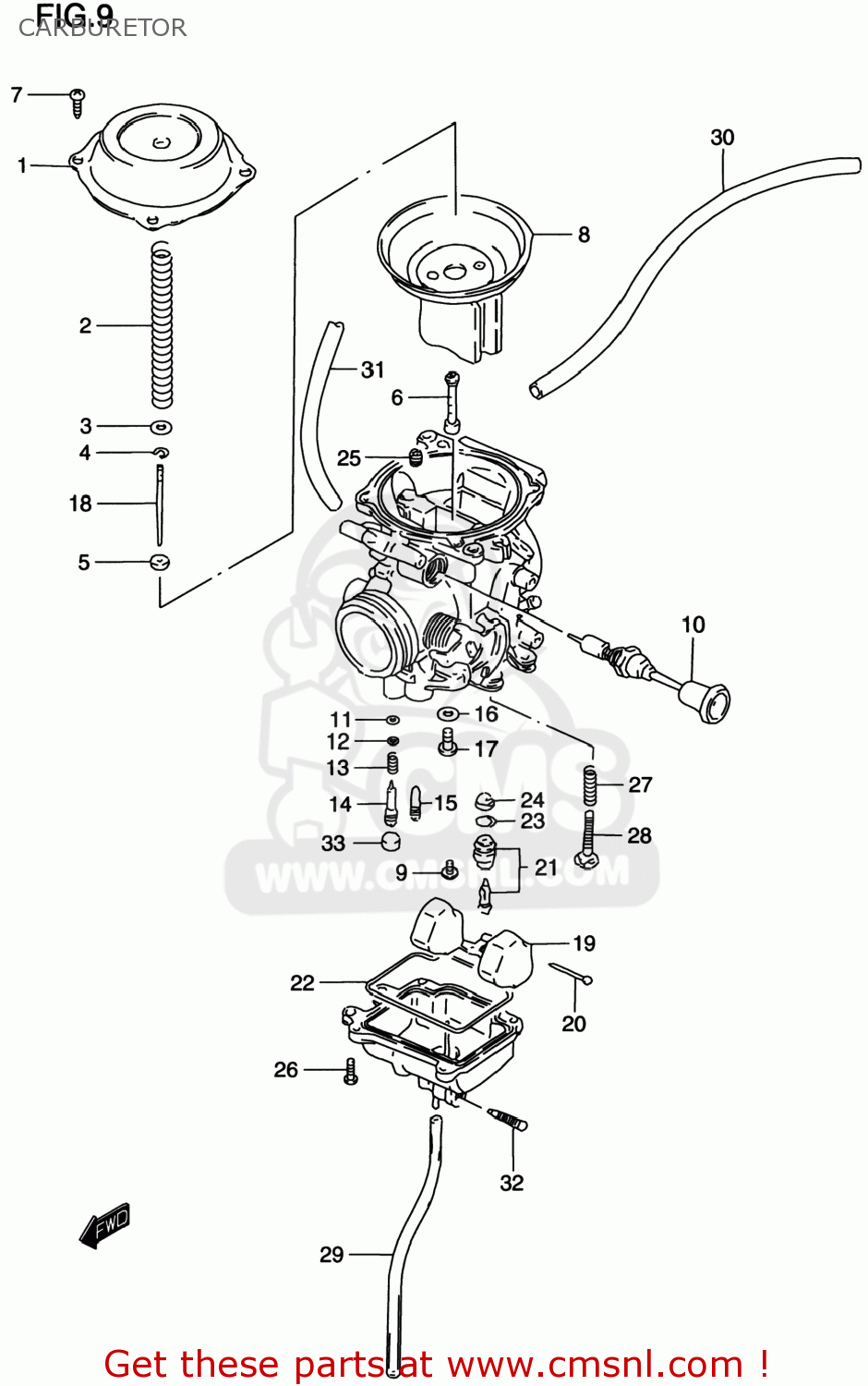 CARBURETOR DR200SE 2000 (Y) USA (E03)