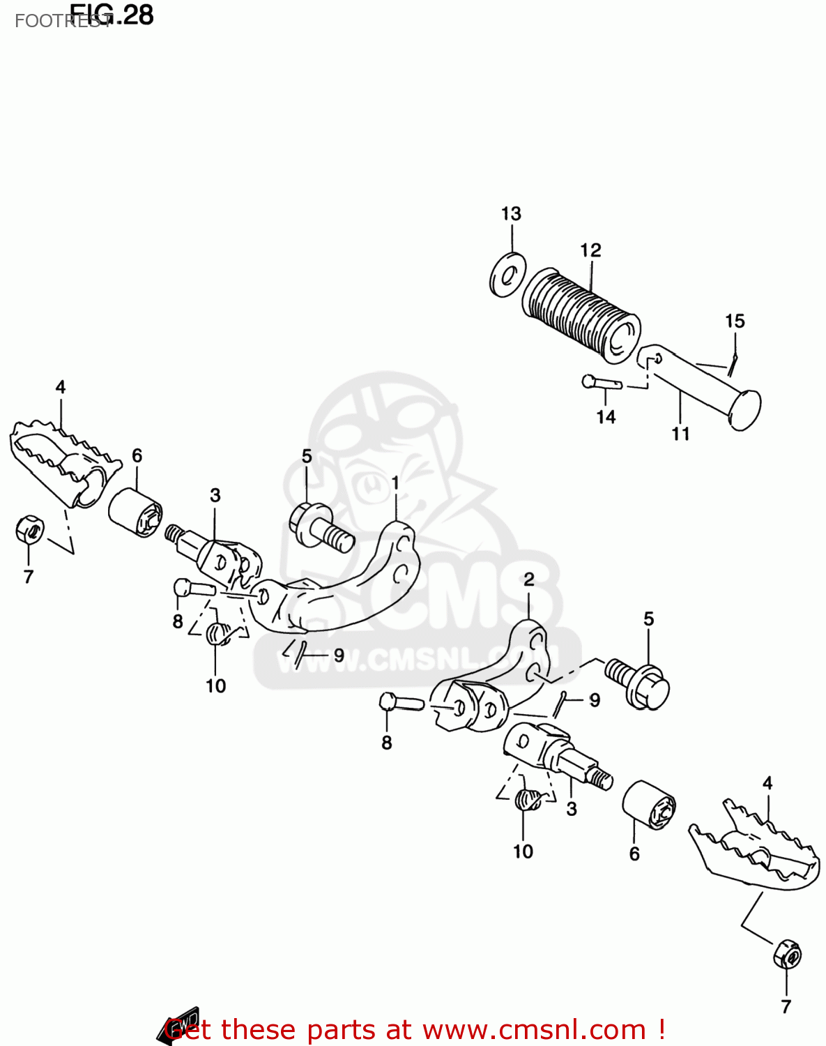 FOOTREST DR200SE 2000 (Y) USA (E03)