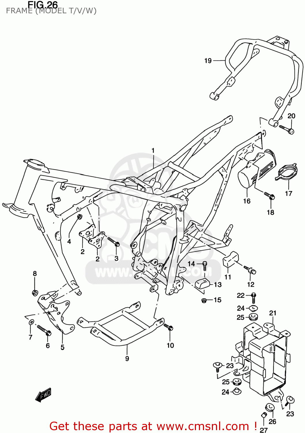 FRAME (MODEL T/V/W) DR200SE 2000 (Y) USA (E03)
