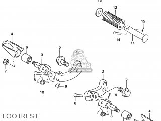 FOOTREST - DR200SE 2000 (Y) USA (E03)