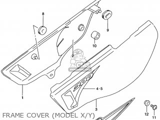 FRAME COVER (MODEL X/Y) - DR200SE 2000 (Y) USA (E03)