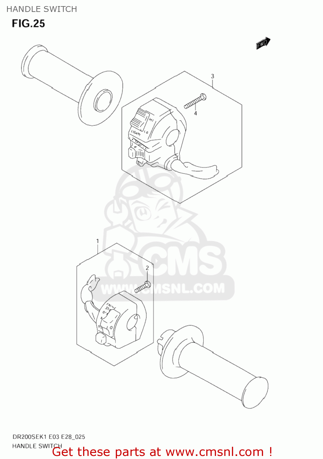 HANDLE SWITCH DR200SE 2001 (K1) USA (E03)