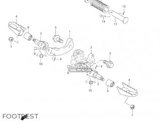 FOOTREST - DR200SE 2001 (K1) USA (E03)