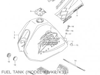 FUEL TANK (MODEL K1/K2/K3) - DR200SE 2001 (K1) USA (E03)
