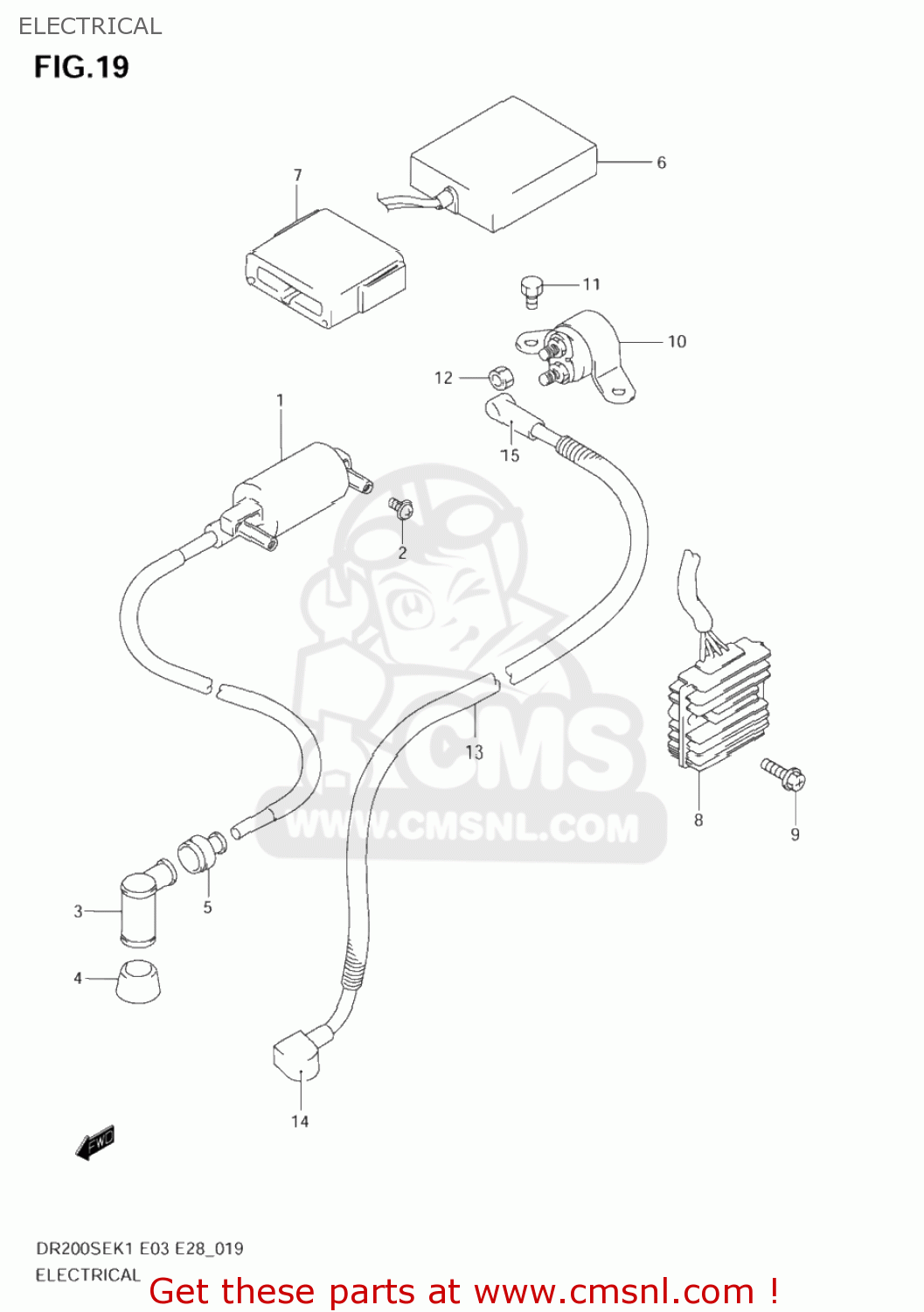ELECTRICAL DR200SE 2002 (K2) USA (E03)