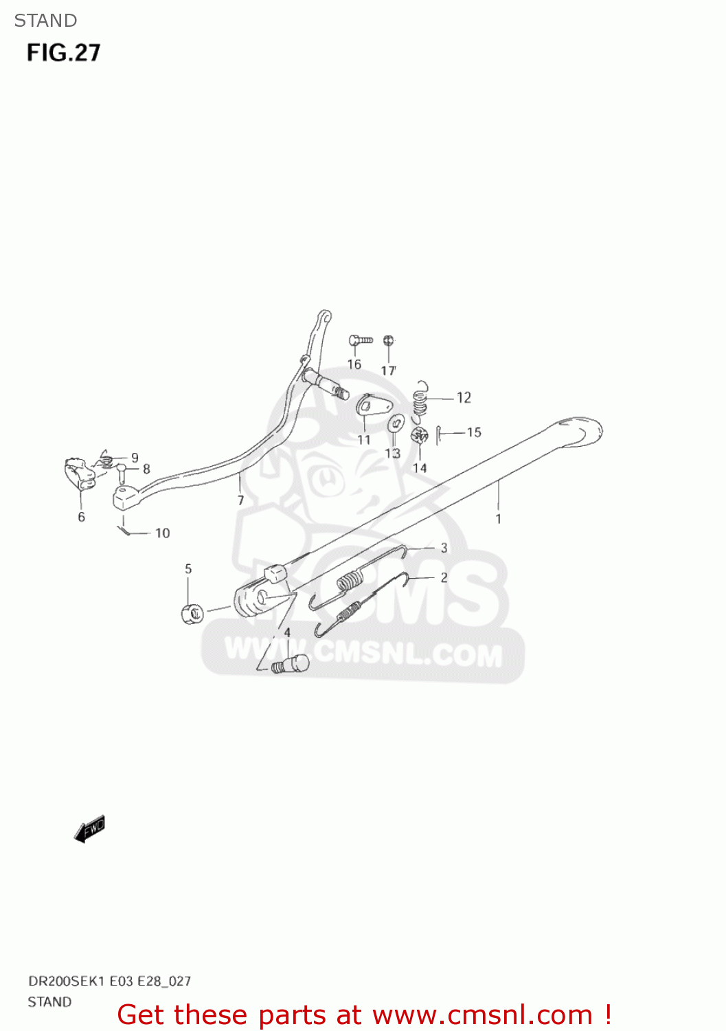 STAND DR200SE 2002 (K2) USA (E03)