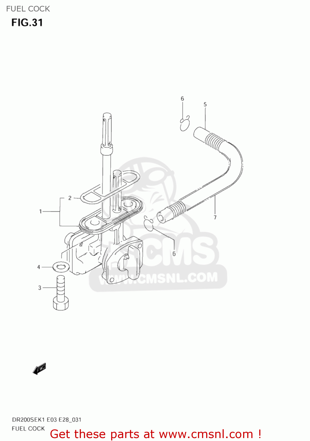 FUEL COCK DR200SE 2003 (K3) USA (E03)