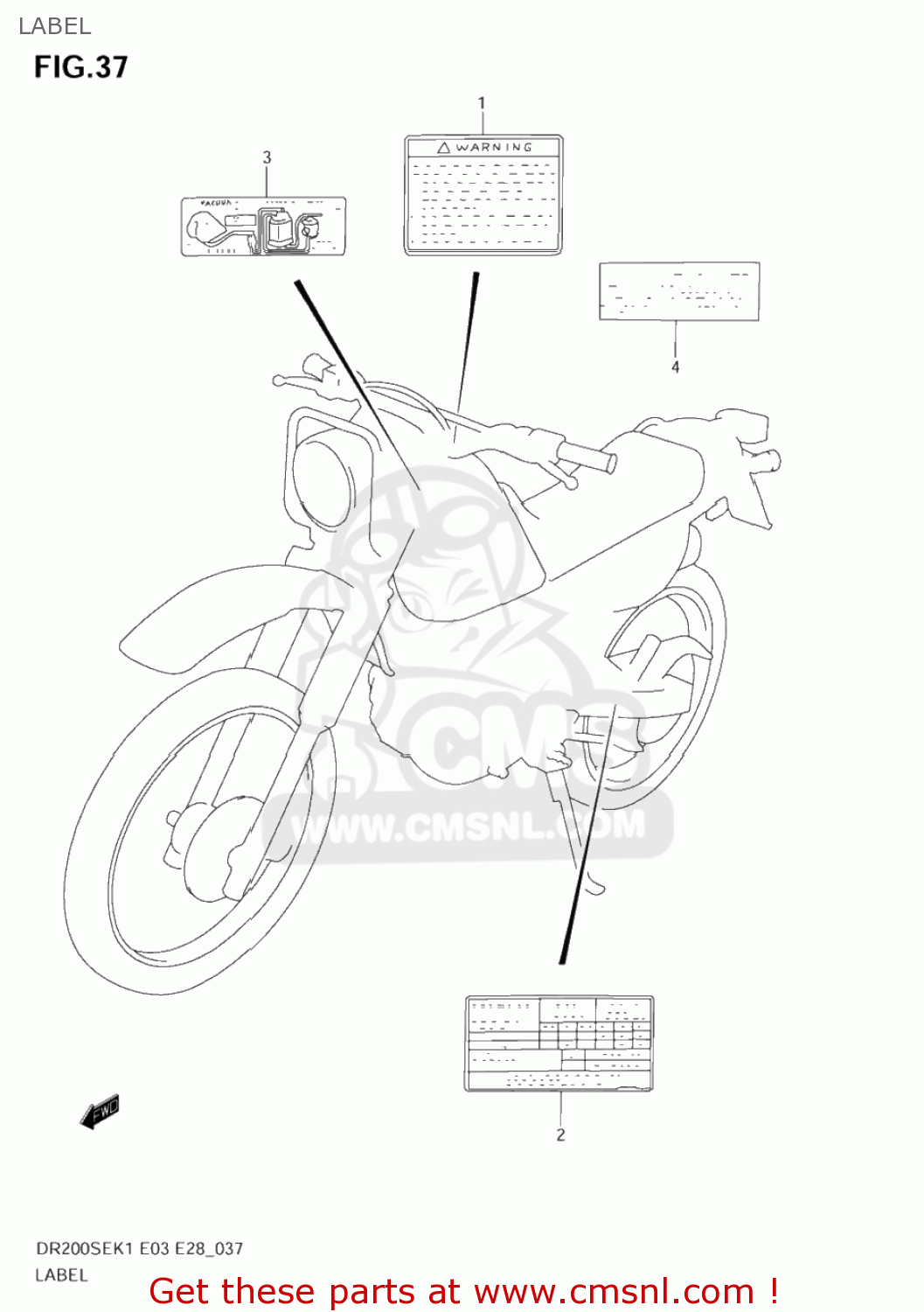 LABEL DR200SE 2003 (K3) USA (E03)