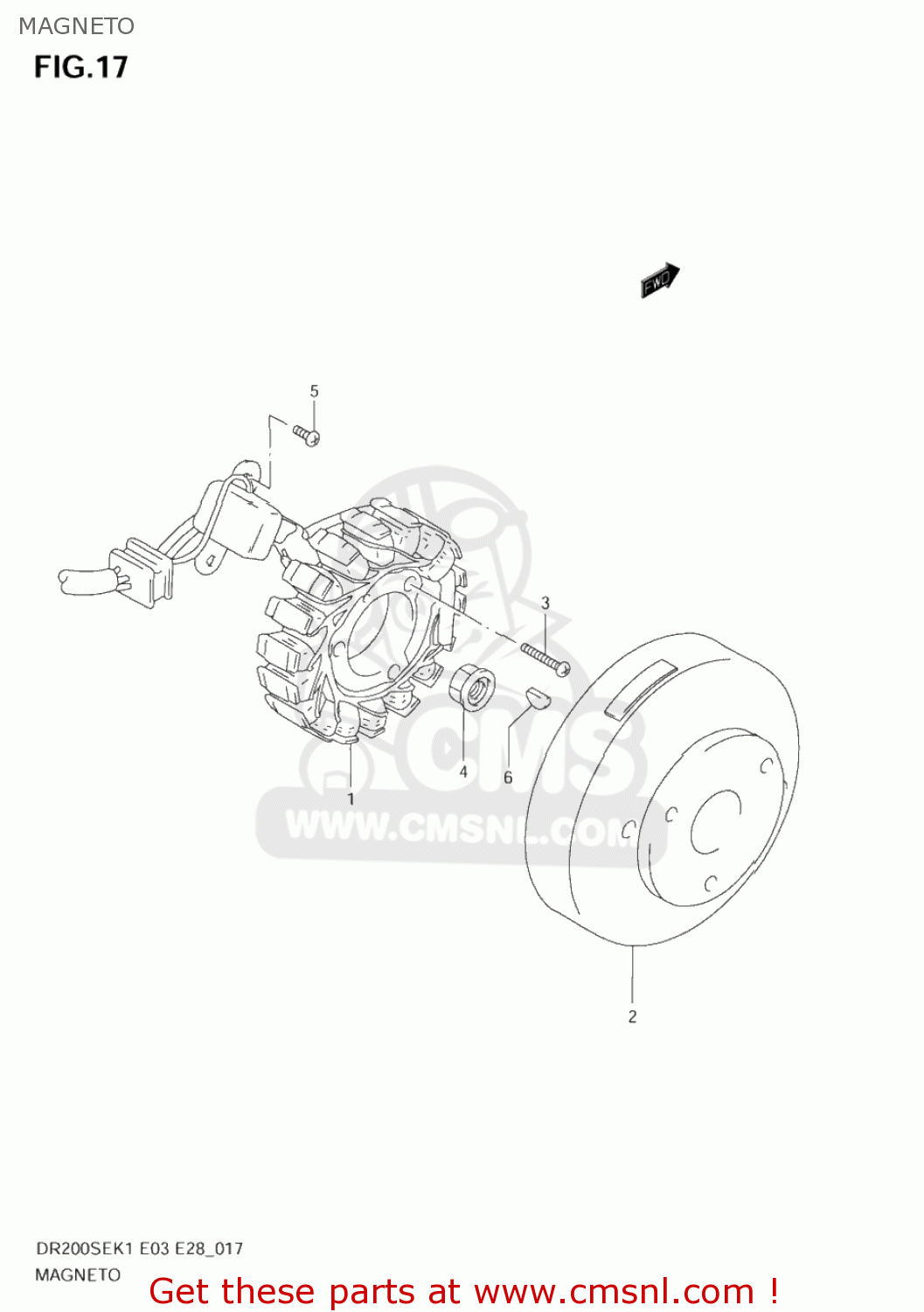 MAGNETO DR200SE 2003 (K3) USA (E03)
