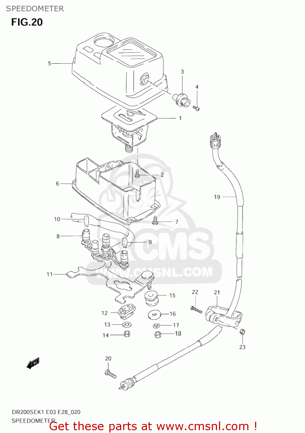 SPEEDOMETER DR200SE 2003 (K3) USA (E03)