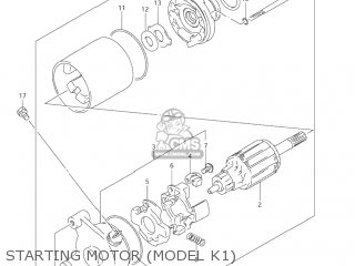 STARTING MOTOR (MODEL K1) - DR200SE 2003 (K3) USA (E03)