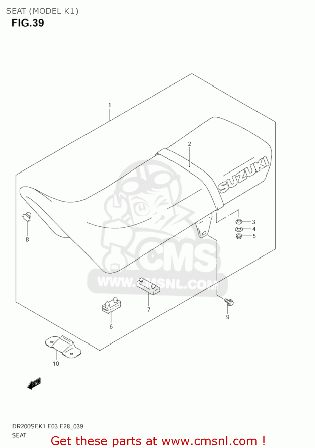SEAT (MODEL K1) DR200SE 2004 (K4) USA (E03)