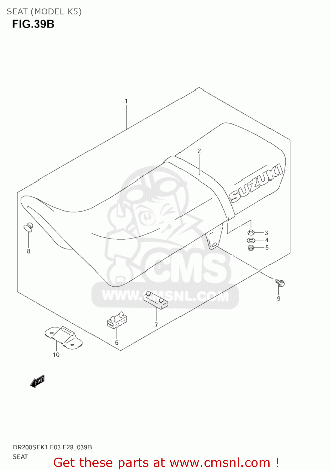 SEAT (MODEL K5) DR200SE 2004 (K4) USA (E03)