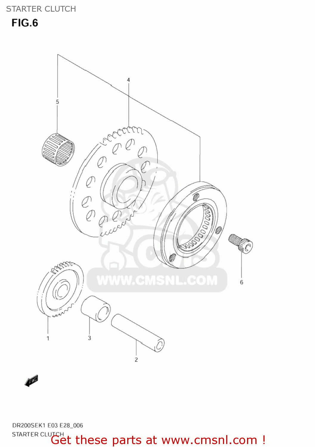 STARTER CLUTCH DR200SE 2004 (K4) USA (E03)