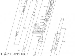 FRONT DAMPER - DR200SE 2004 (K4) USA (E03)