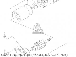 STARTING MOTOR (MODEL K2/K3/K4/K5) - DR200SE 2004 (K4) USA (E03)