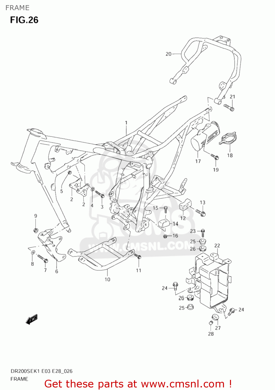 FRAME DR200SE 2005 (K5) USA (E03)