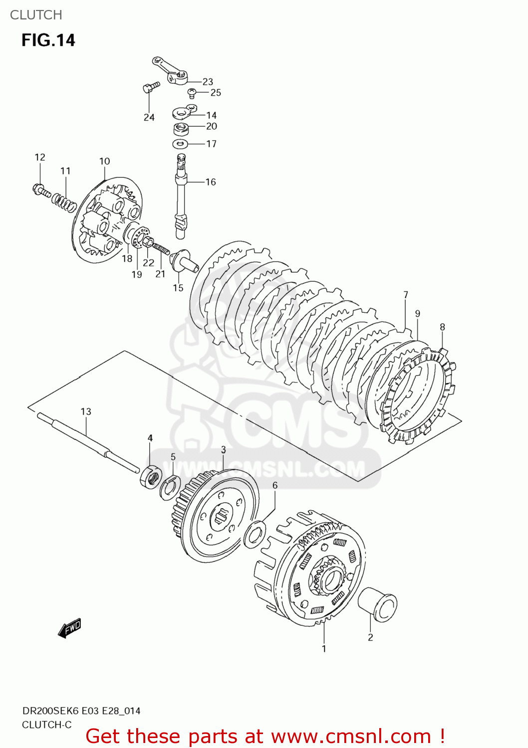 CLUTCH DR200SE 2006 (K6) USA (E03)