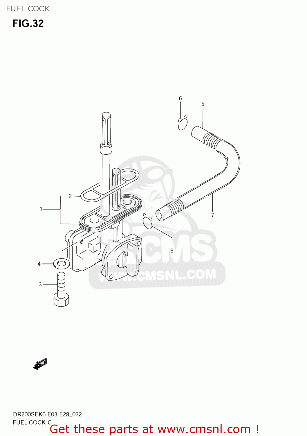 FUEL COCK DR200SE 2006 (K6) USA (E03)