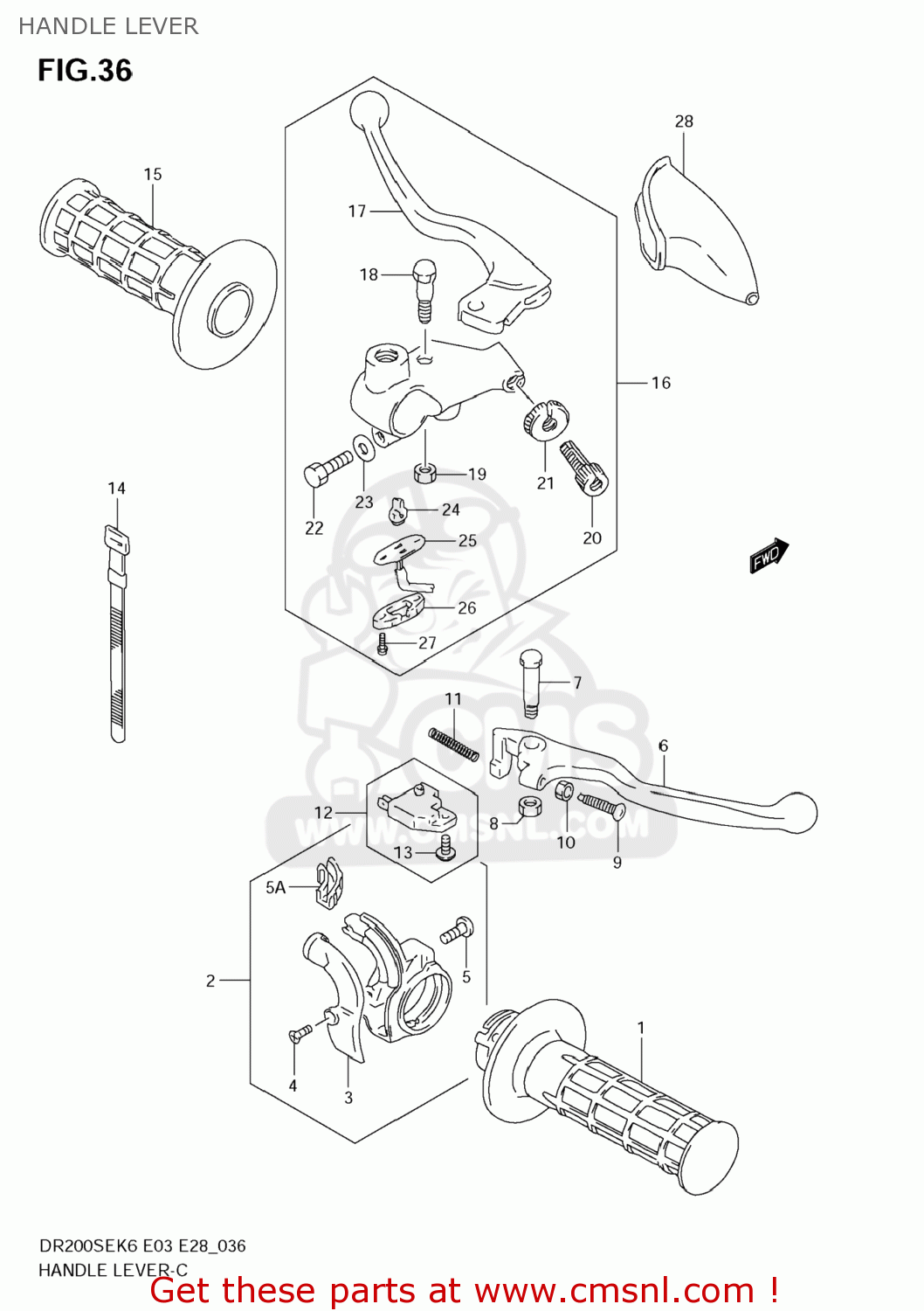 HANDLE LEVER DR200SE 2006 (K6) USA (E03)