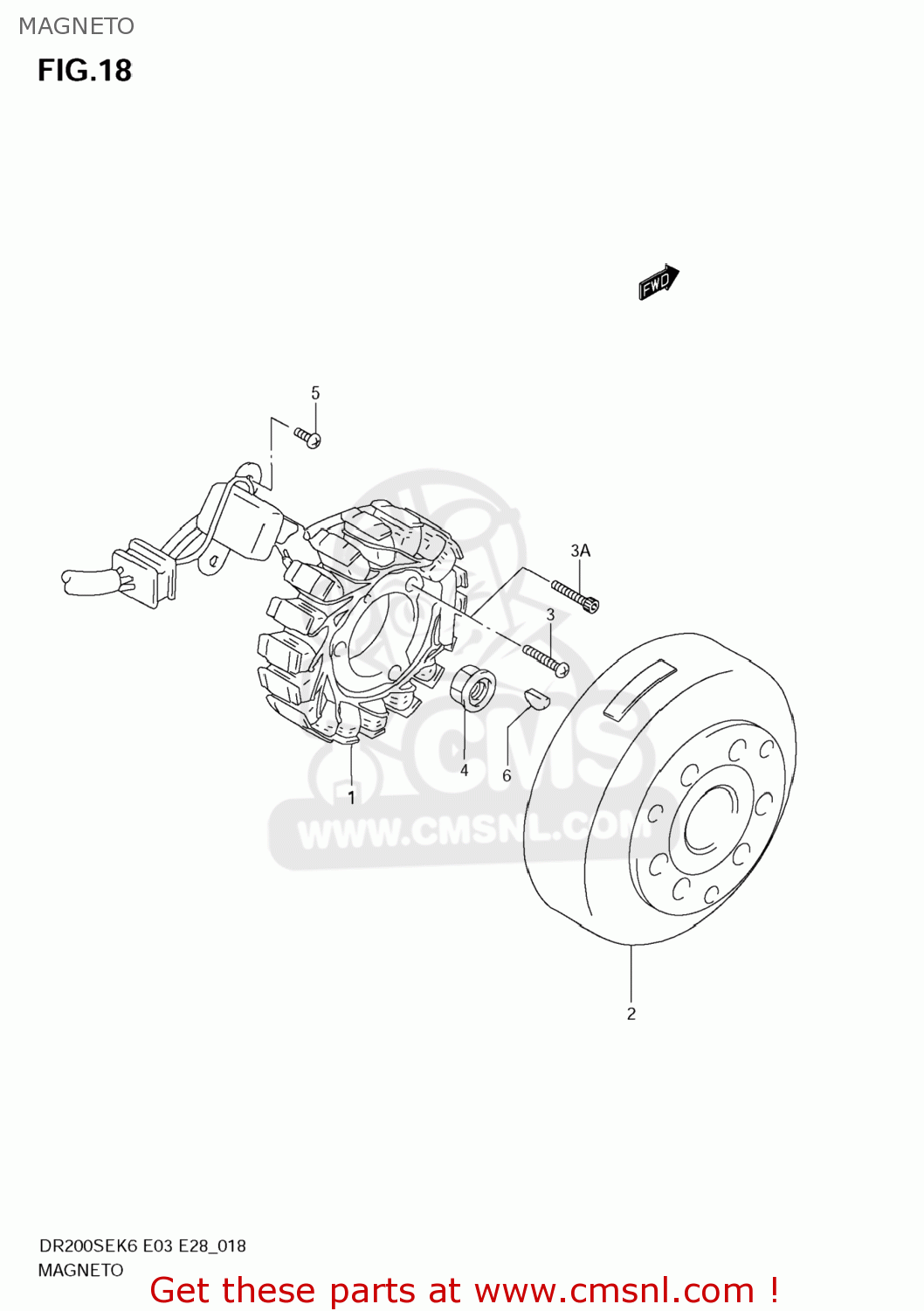 MAGNETO DR200SE 2006 (K6) USA (E03)