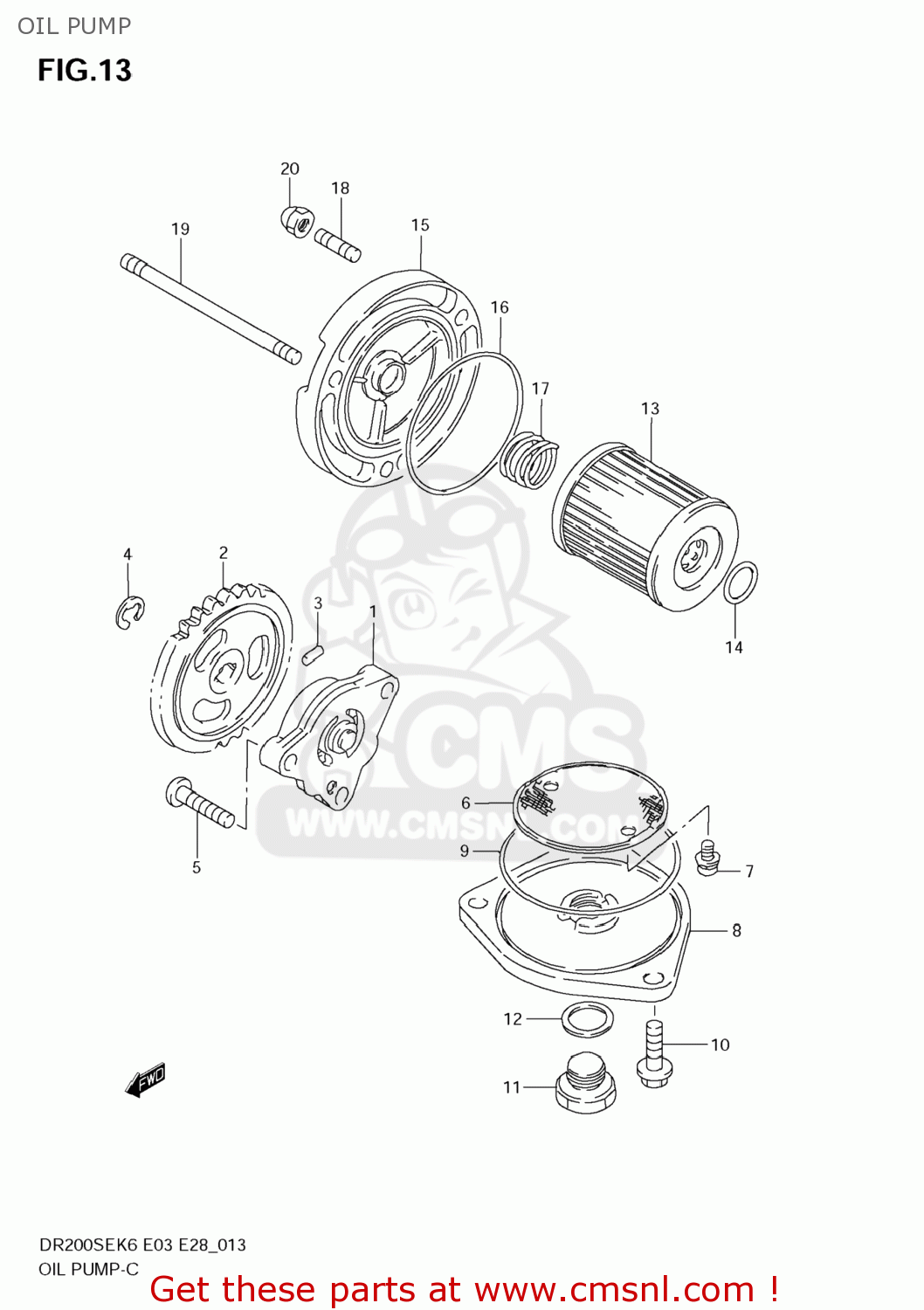 OIL PUMP DR200SE 2006 (K6) USA (E03)