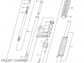 FRONT DAMPER - DR200SE 2006 (K6) USA (E03)
