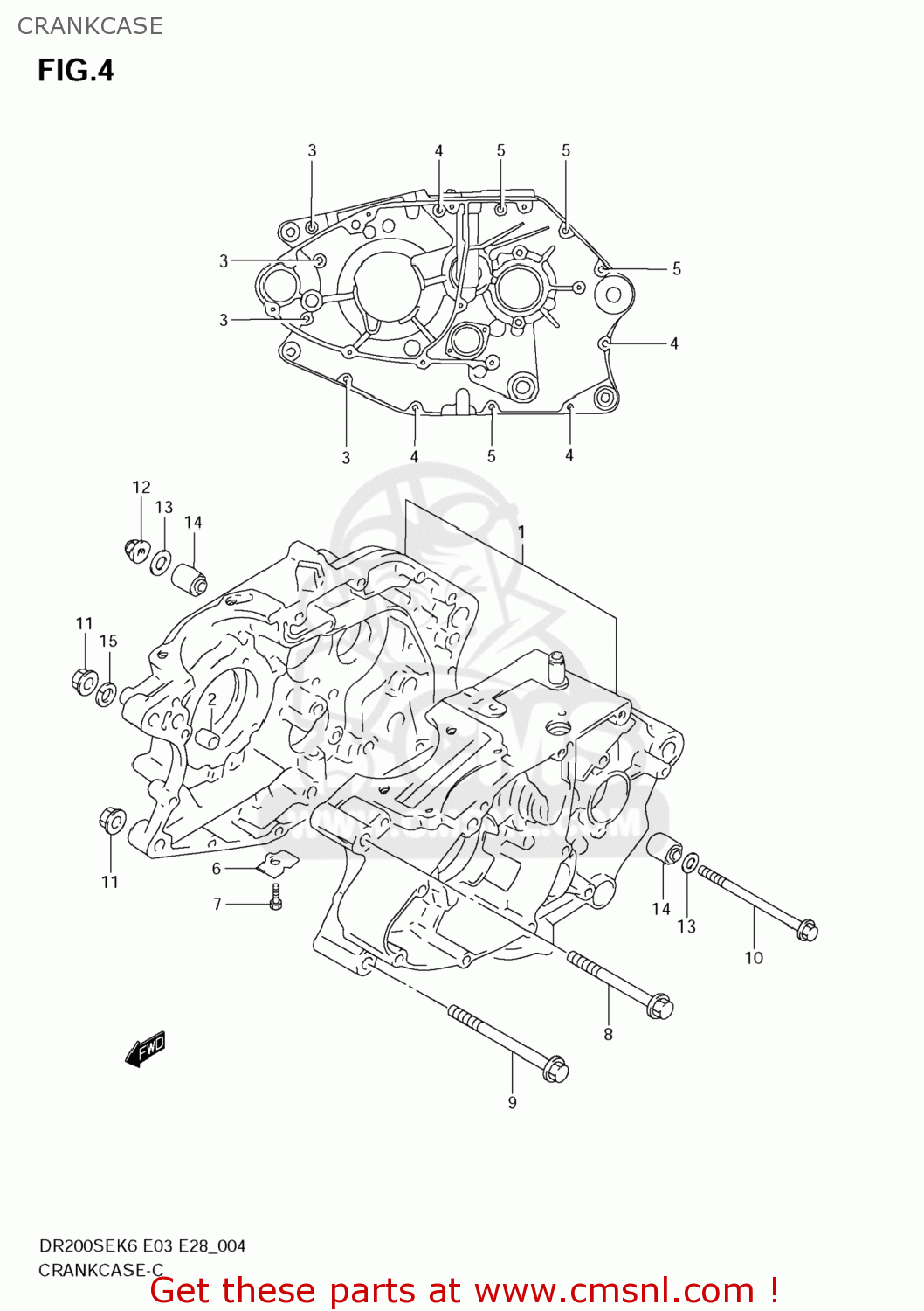 CRANKCASE DR200SE 2007 (K7) USA (E03)
