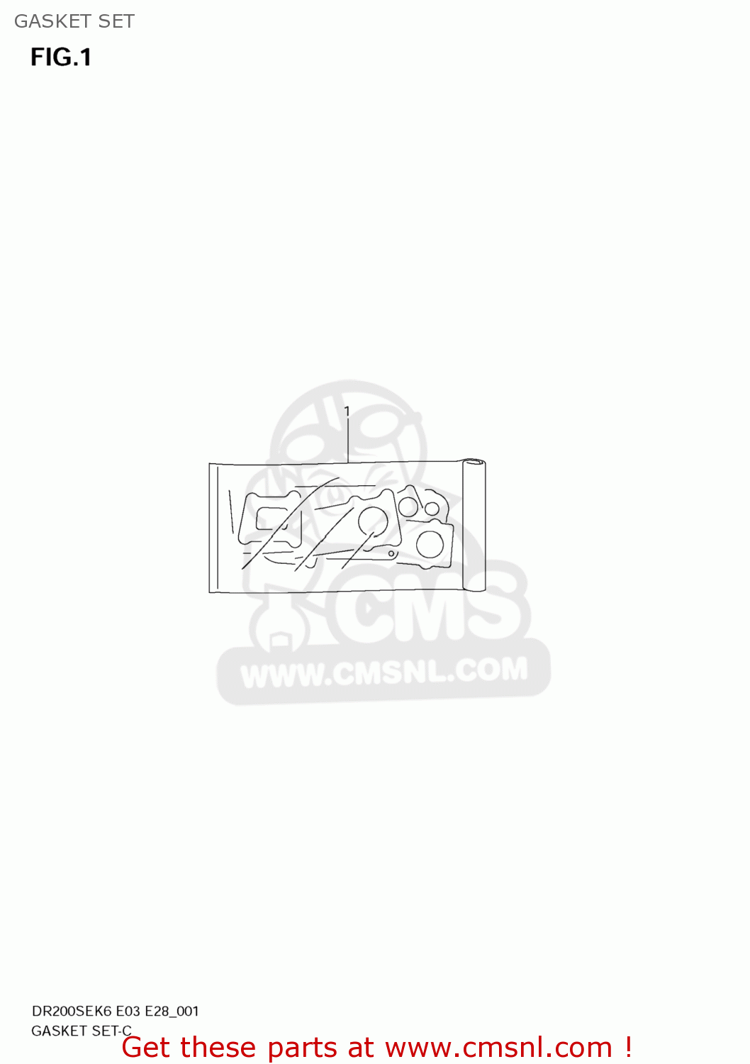 GASKET SET DR200SE 2007 (K7) USA (E03)