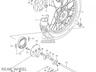 REAR WHEEL - DR200SE 2007 (K7) USA (E03)