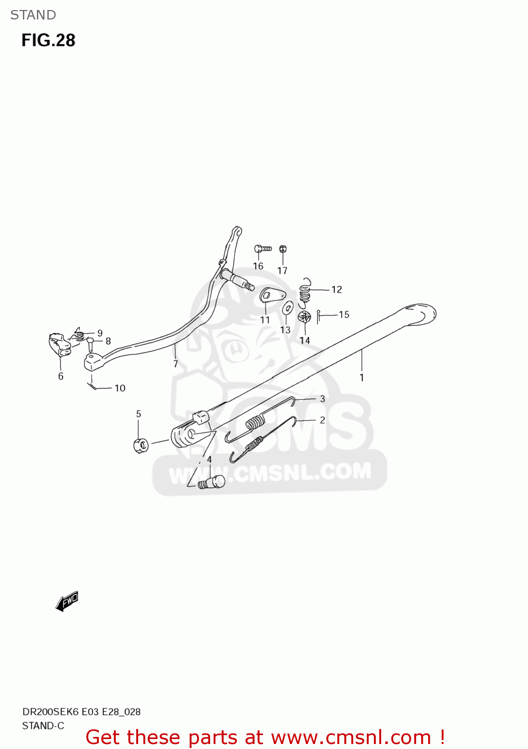 STAND DR200SE 2008 (K8) USA (E03)