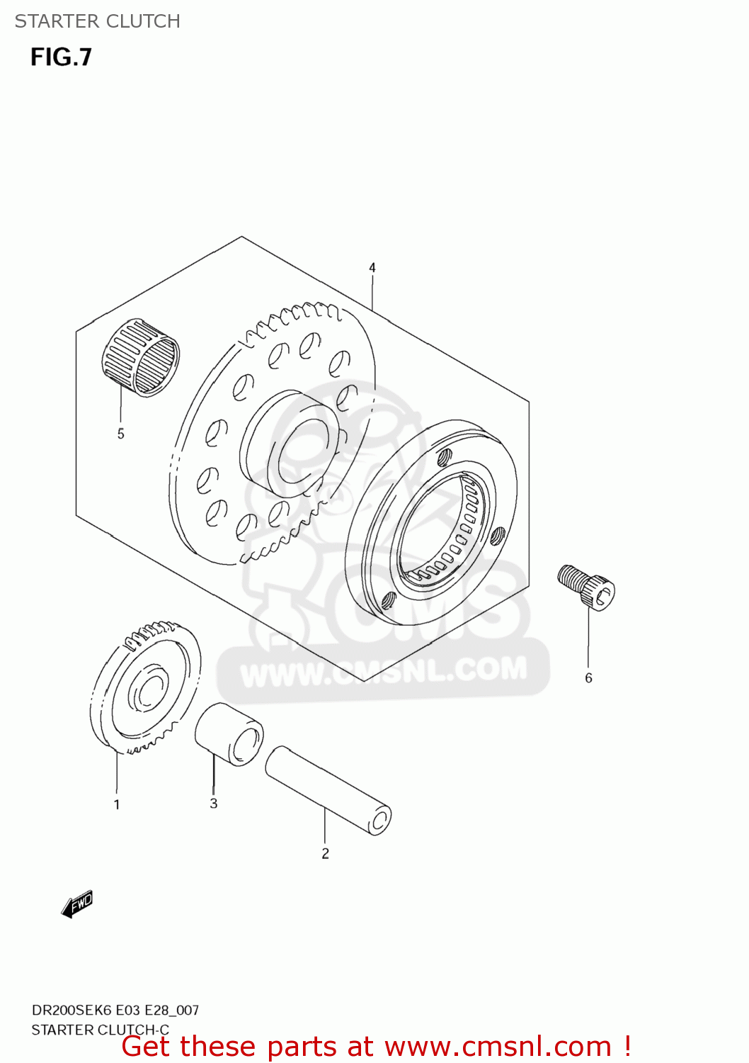 STARTER CLUTCH DR200SE 2008 (K8) USA (E03)