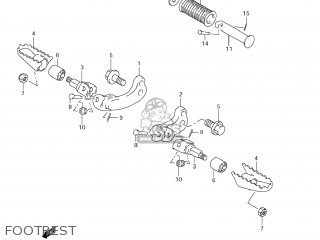 FOOTREST - DR200SE 2008 (K8) USA (E03)