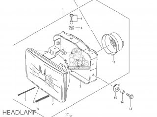 HEADLAMP - DR200SE 2008 (K8) USA (E03)