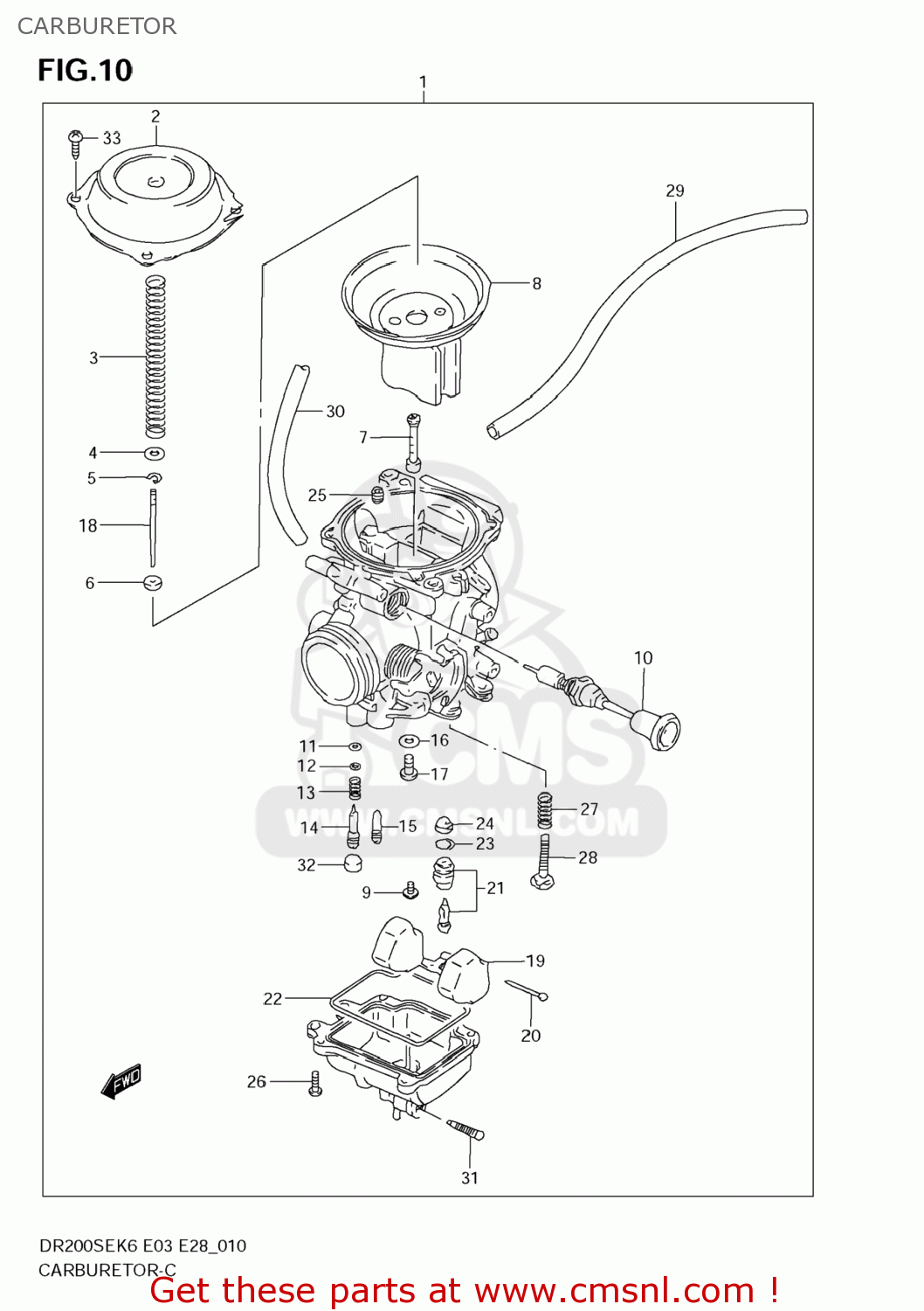 CARBURETOR DR200SE 2009 (K9) USA (E03)